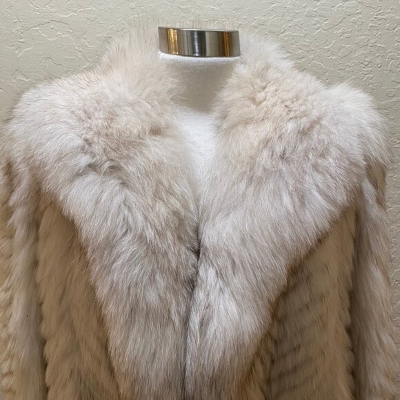 Blue Fox full length coat - size 12 - Picture 4 of 14